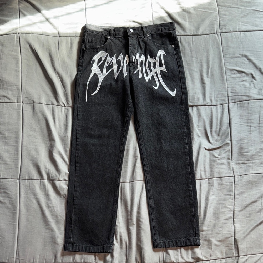 Revenge Clothing Black Straight Jeans